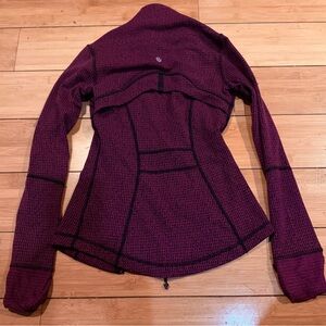 lululemon athletica Women's Deep Plum Knit Bomber Jacket